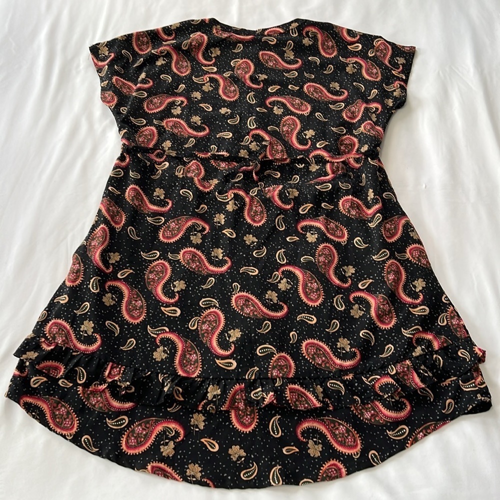 Orfeo Paris Paisley Print Dress with High Waist Tie - Picture 2 of 4